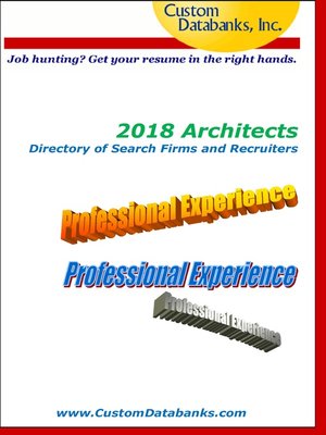 cover image of 2018 Architects Directory of Search Firms and Recruiters 